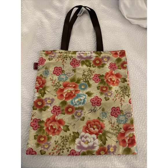 Handbags - SANKOSEN Japanese Kimono Tote Bag Purse Flowers New with Tags 2002 Made in Japan